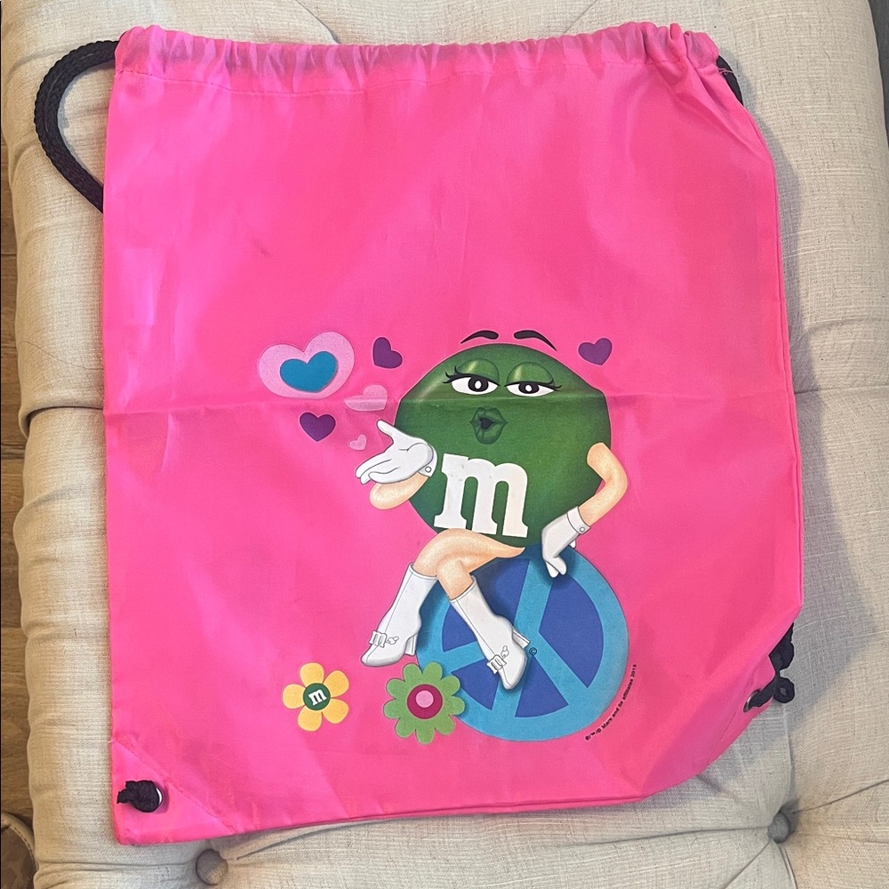 M&M's Pink Drawstring Backpack